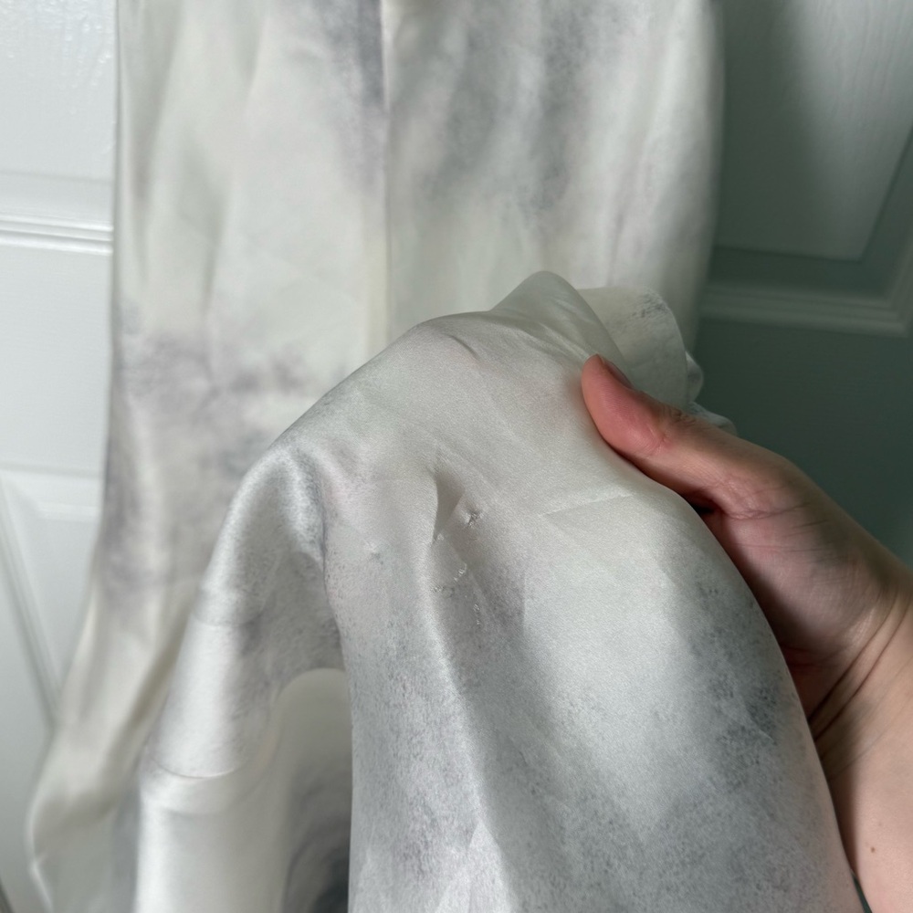 Grace Ling Silk Bias Slip Dress in Ash White L - Picture 9 of 15
